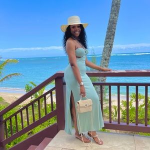 Women's Summer Halter Cut Out Maxi Dress